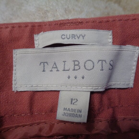 NWT Talbots Curvy Coral Color Pants Size 12 - Picture 5 of 9